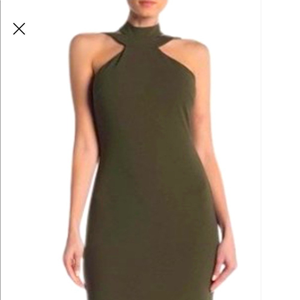 Bebe Olive Green Cocktail Dress